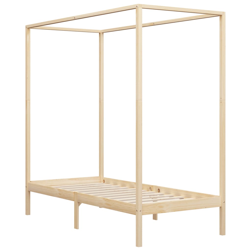 Hemelbedframe massief grenenhout 100x200 cm – afbeelding 2