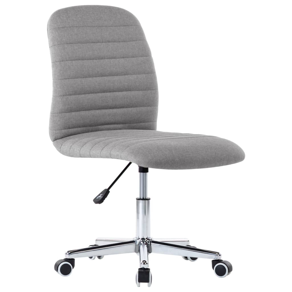 Eetkamerstoelen 2 st stof lichtgrijs – afbeelding 3