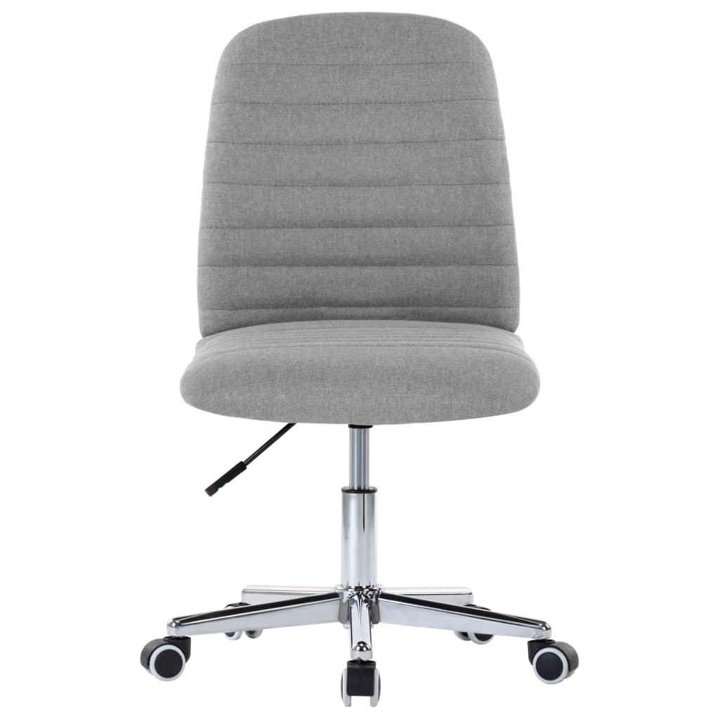 Eetkamerstoelen 2 st stof lichtgrijs – afbeelding 4
