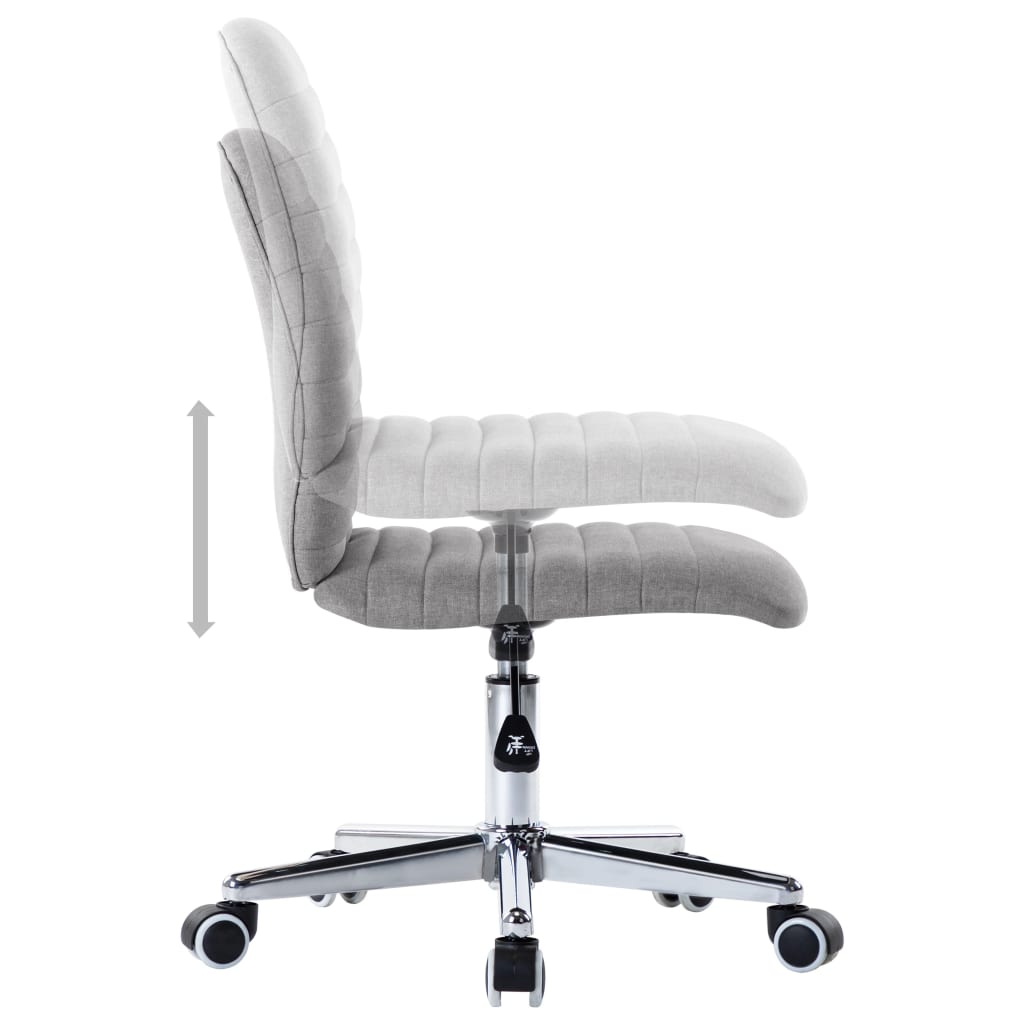 Eetkamerstoelen 2 st stof lichtgrijs – afbeelding 6