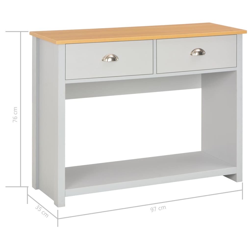Wandtafel 97x35x76 cm grijs – afbeelding 8