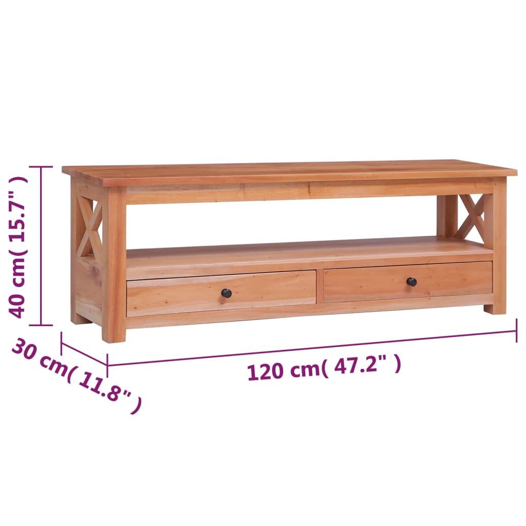 Tv-meubel 120x30x40 cm massief mahoniehout – afbeelding 8