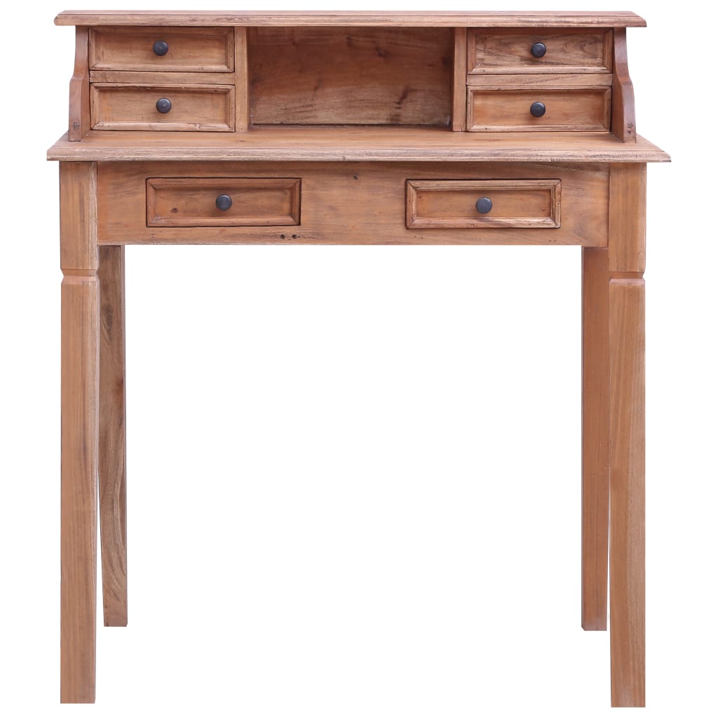 Schrijftafel met lades 90x50x101 cm massief mahoniehout – afbeelding 2