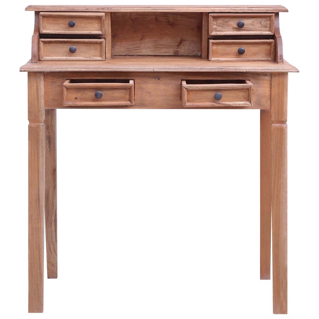 Schrijftafel met lades 90x50x101 cm massief mahoniehout – afbeelding 3
