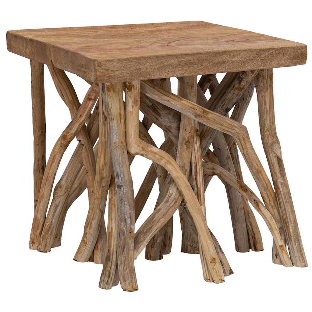 Salontafel takken 40x40x40 cm gemengd gerecycled hout – afbeelding 1