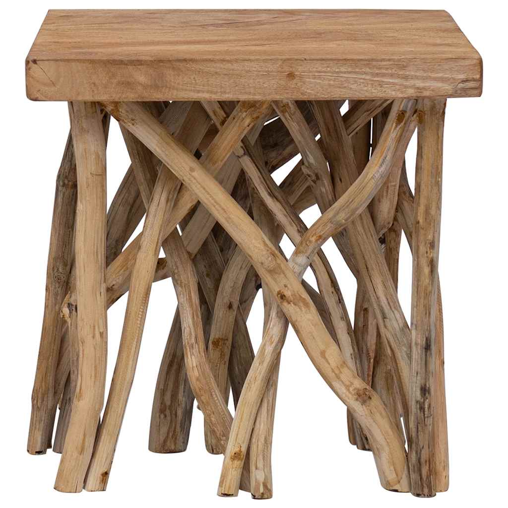 Salontafel takken 40x40x40 cm gemengd gerecycled hout – afbeelding 2