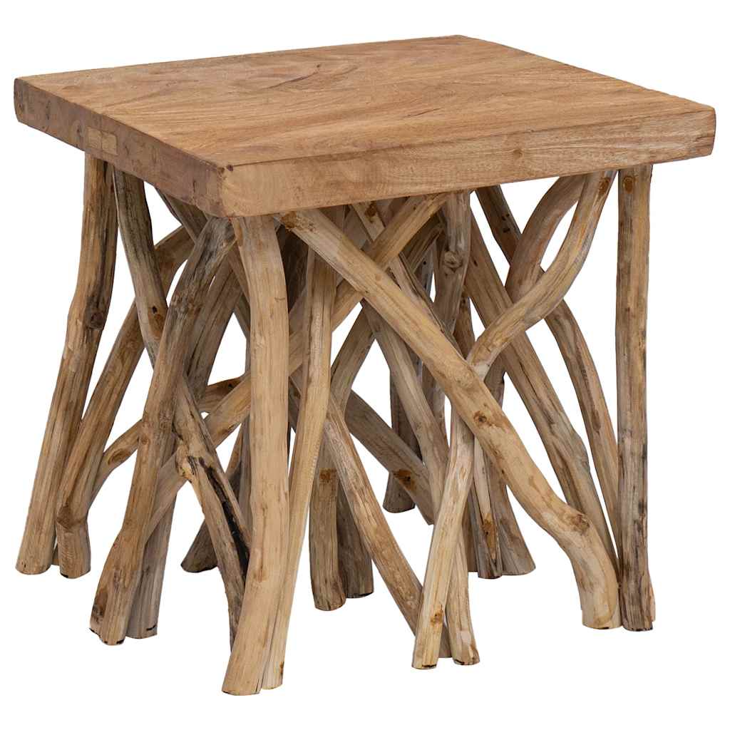 Salontafel takken 40x40x40 cm gemengd gerecycled hout – afbeelding 7