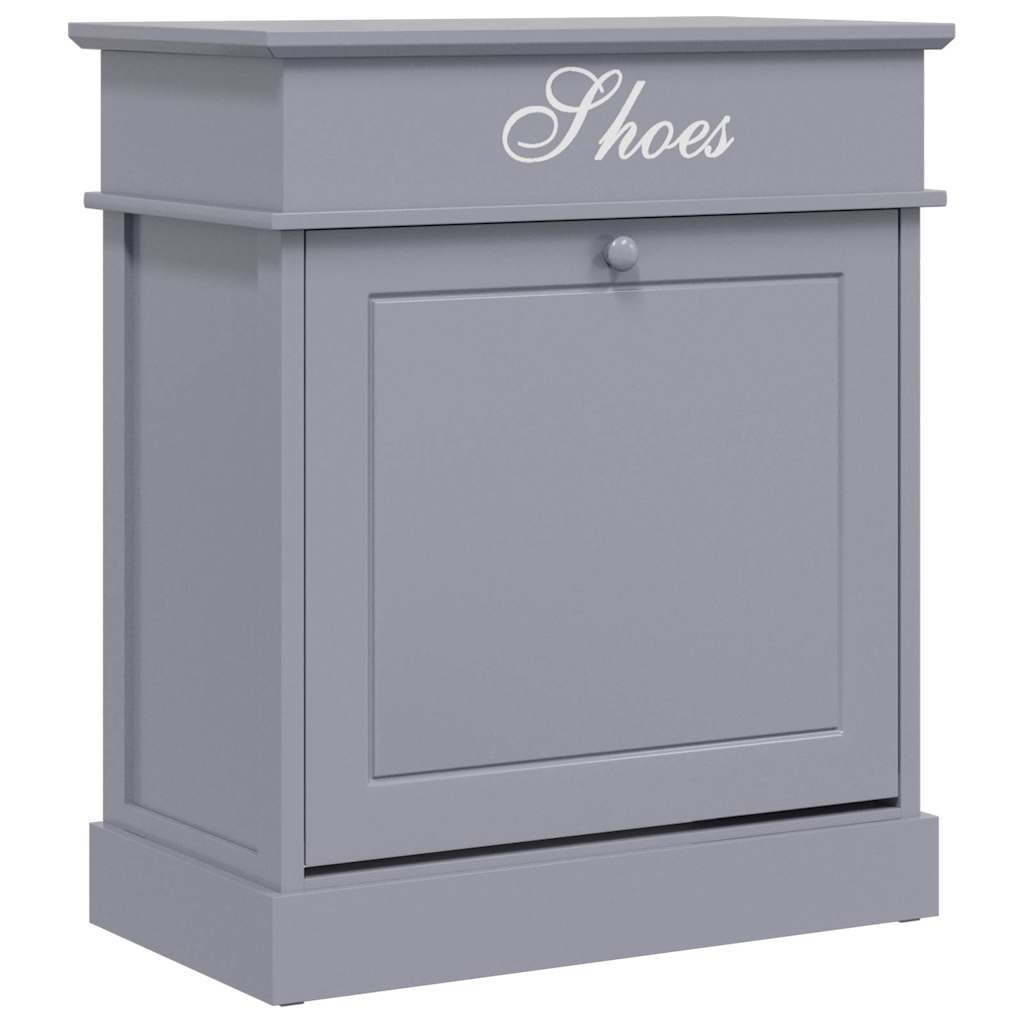Schoenenkast 50x28x58 cm paulowniahout grijs – afbeelding 2