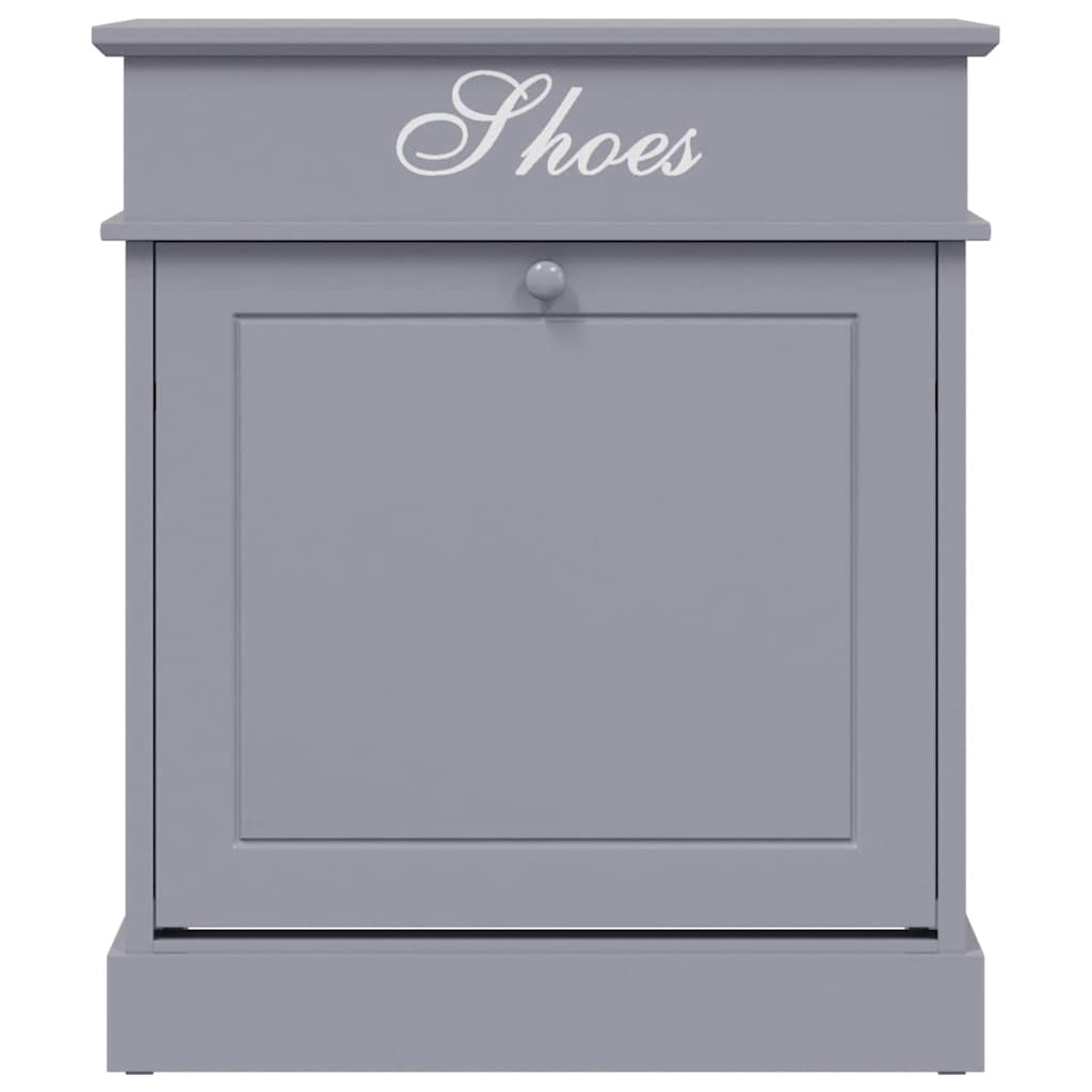 Schoenenkast 50x28x58 cm paulowniahout grijs – afbeelding 4