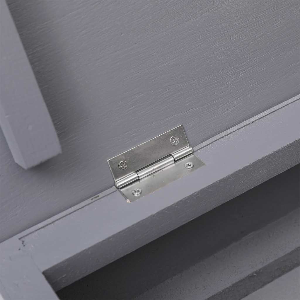 Schoenenkast 50x28x98 cm paulowniahout grijs – afbeelding 8