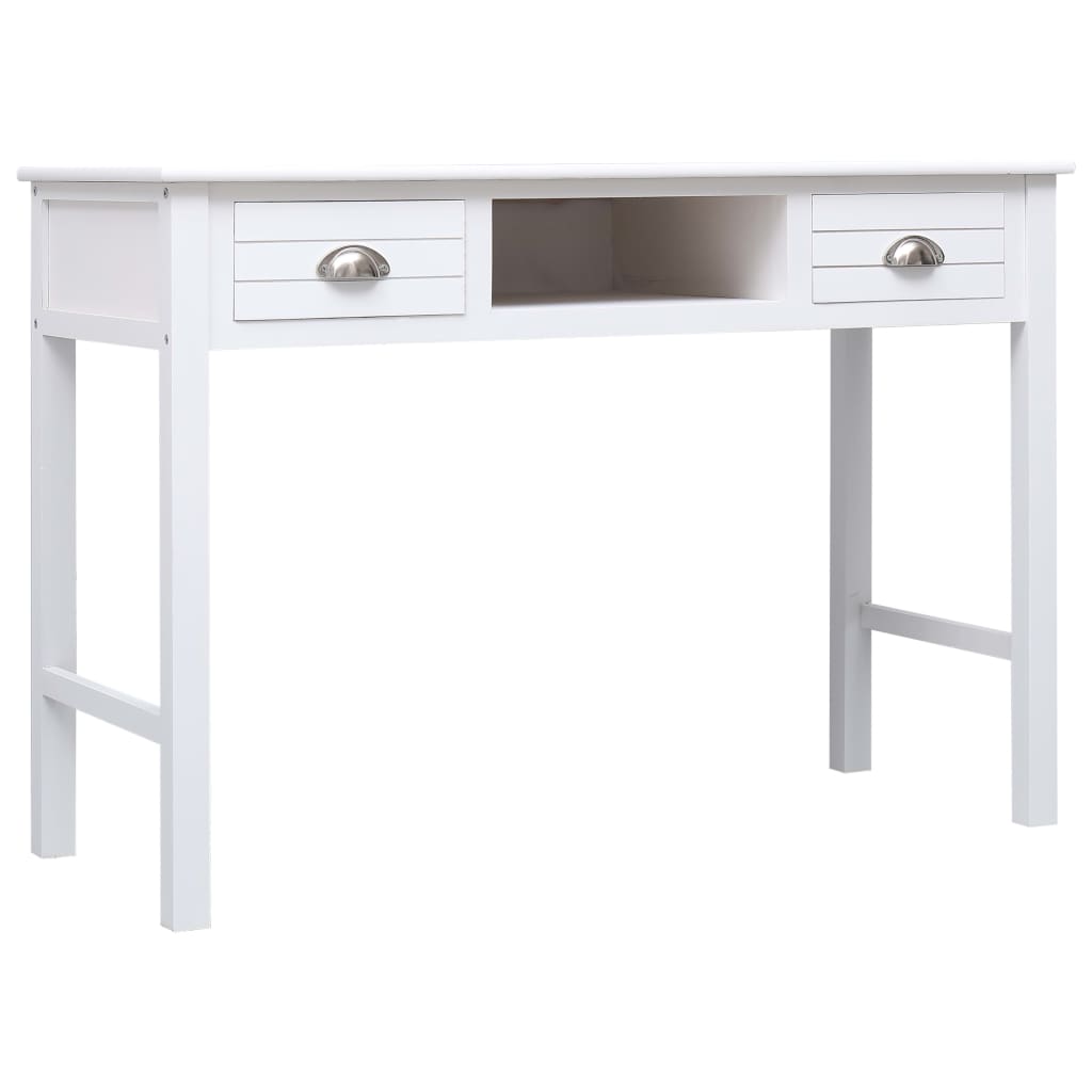 Schrijftafel 110x45x76 cm hout wit – afbeelding 2