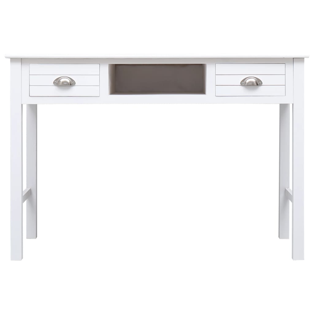 Schrijftafel 110x45x76 cm hout wit – afbeelding 4