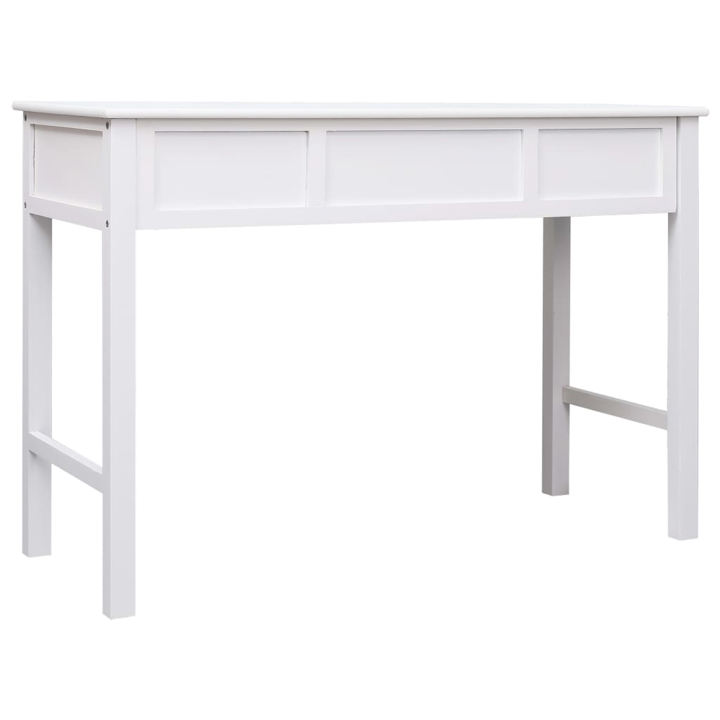 Schrijftafel 110x45x76 cm hout wit – afbeelding 5