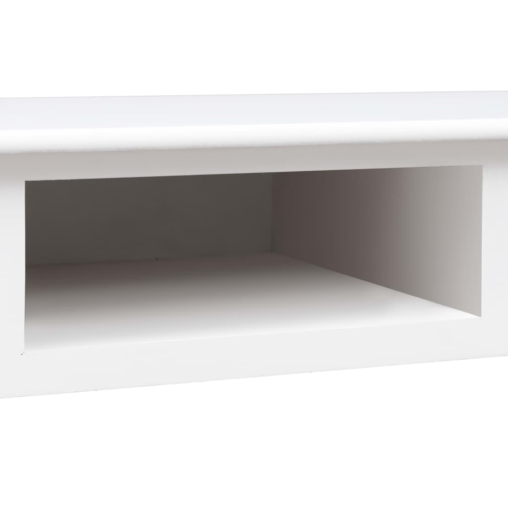Schrijftafel 110x45x76 cm hout wit – afbeelding 8