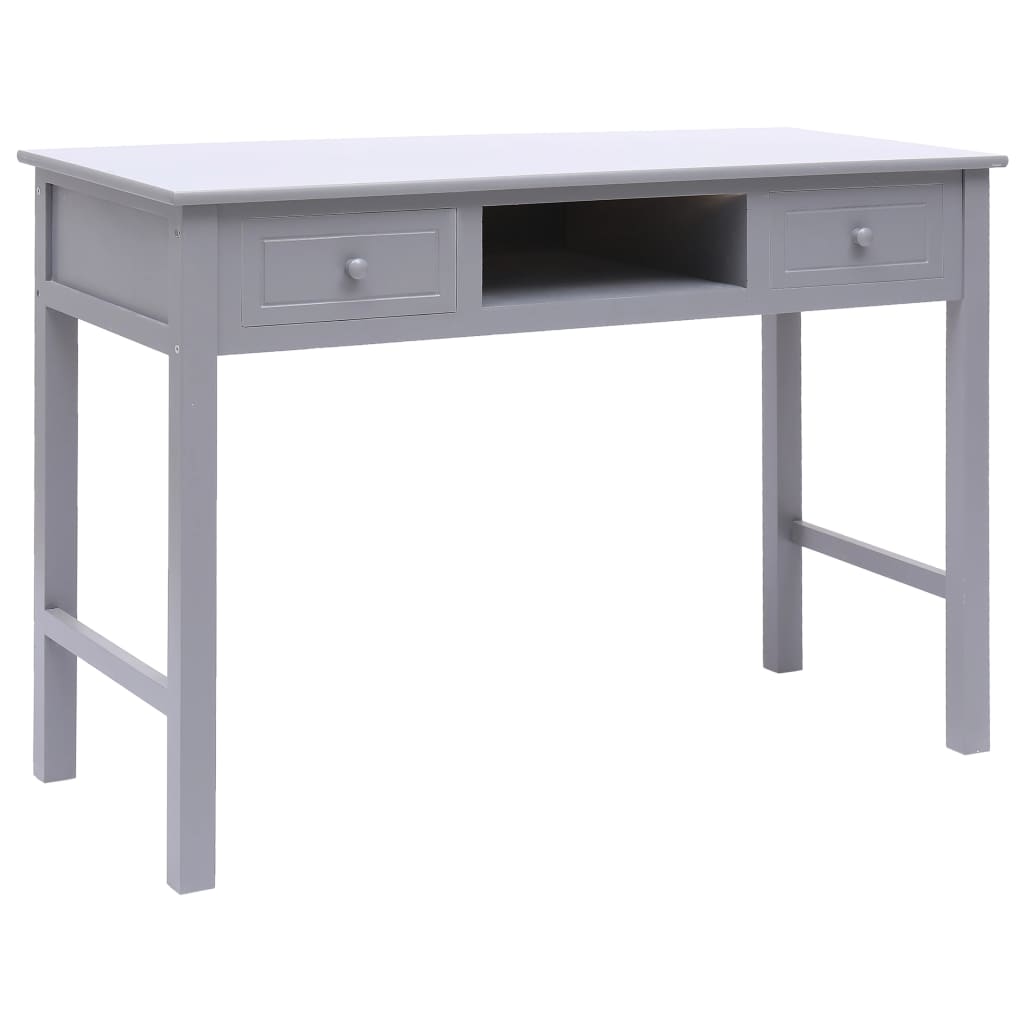 Schrijftafel 110x45x76 cm hout grijs – afbeelding 1