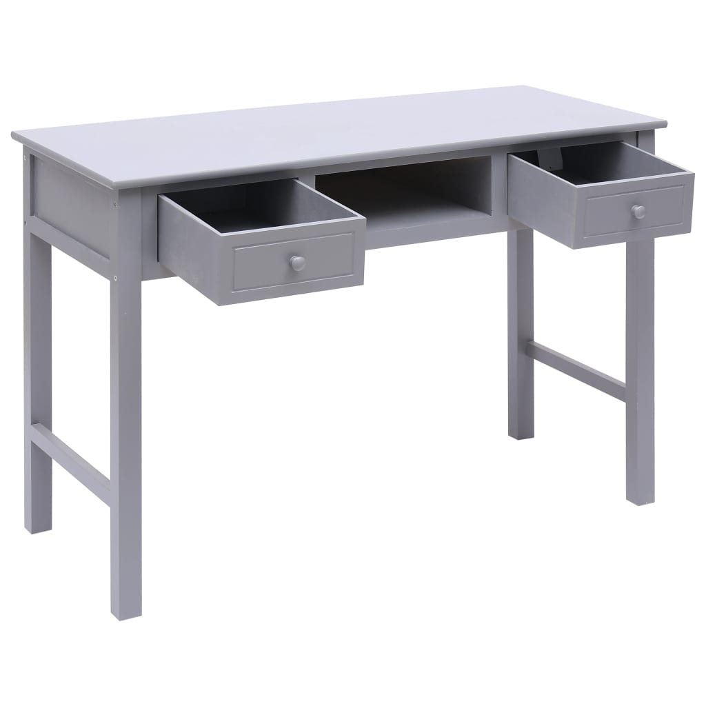 Schrijftafel 110x45x76 cm hout grijs – afbeelding 3