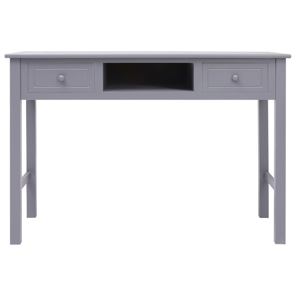 Schrijftafel 110x45x76 cm hout grijs – afbeelding 4