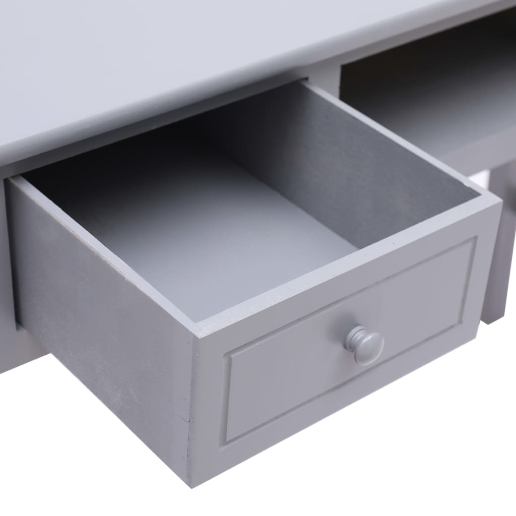 Schrijftafel 110x45x76 cm hout grijs – afbeelding 6