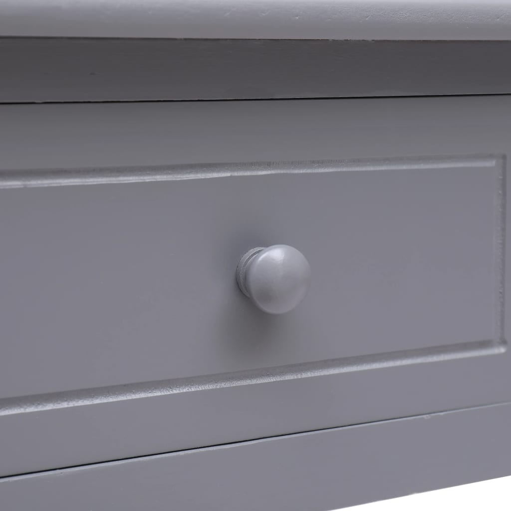 Schrijftafel 110x45x76 cm hout grijs – afbeelding 7