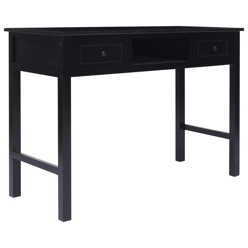 Schrijftafel 110x45x76 cm hout zwart – afbeelding 2