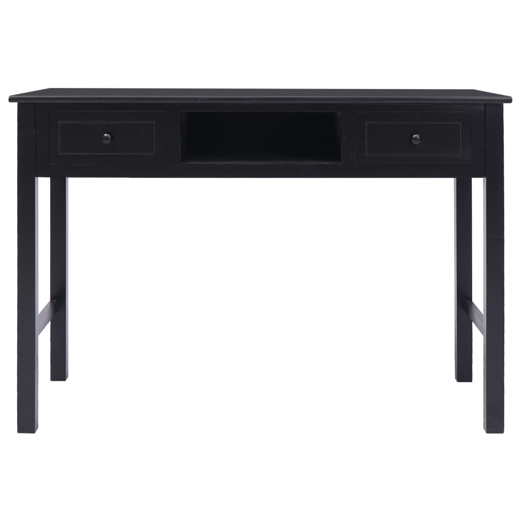 Schrijftafel 110x45x76 cm hout zwart – afbeelding 4
