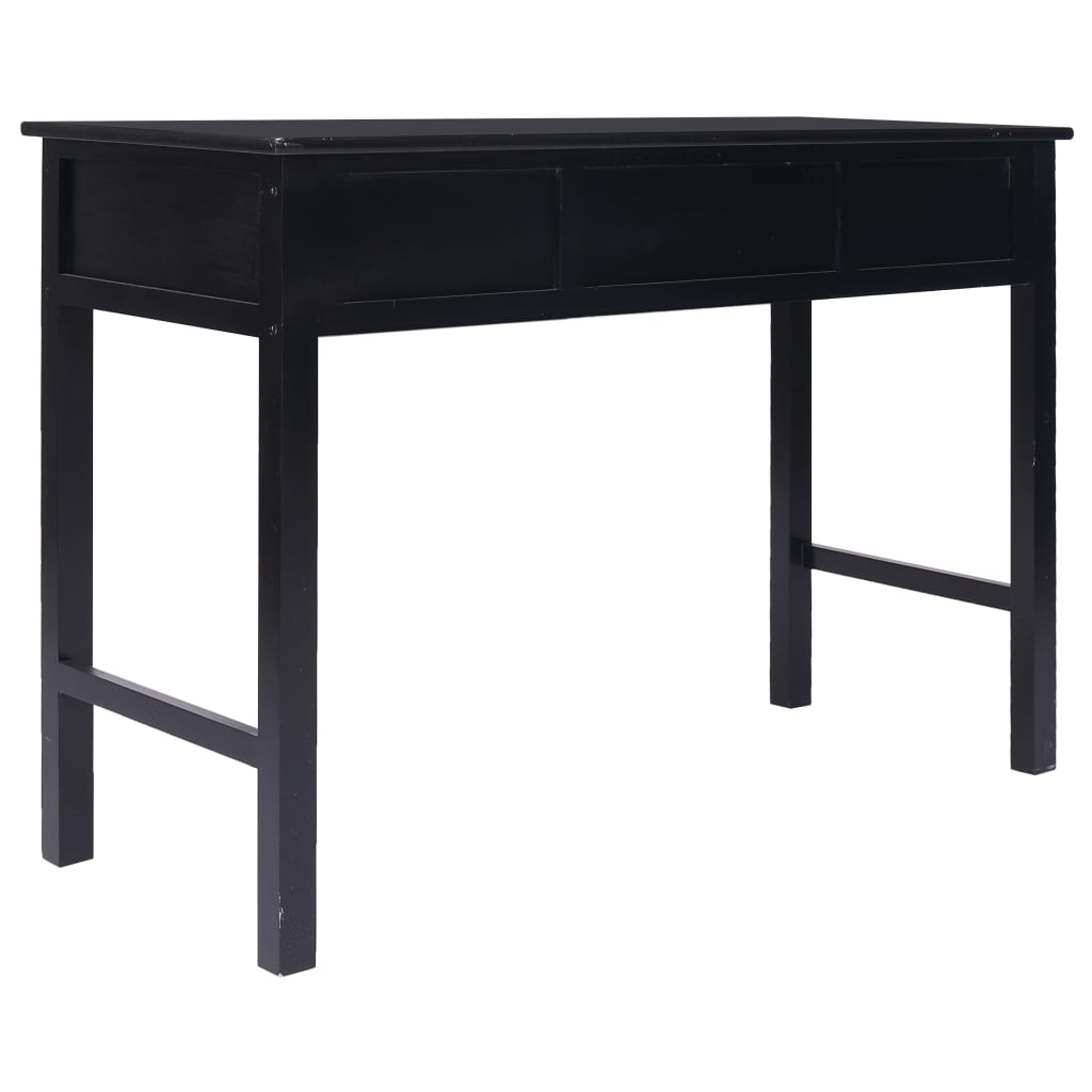 Schrijftafel 110x45x76 cm hout zwart – afbeelding 5