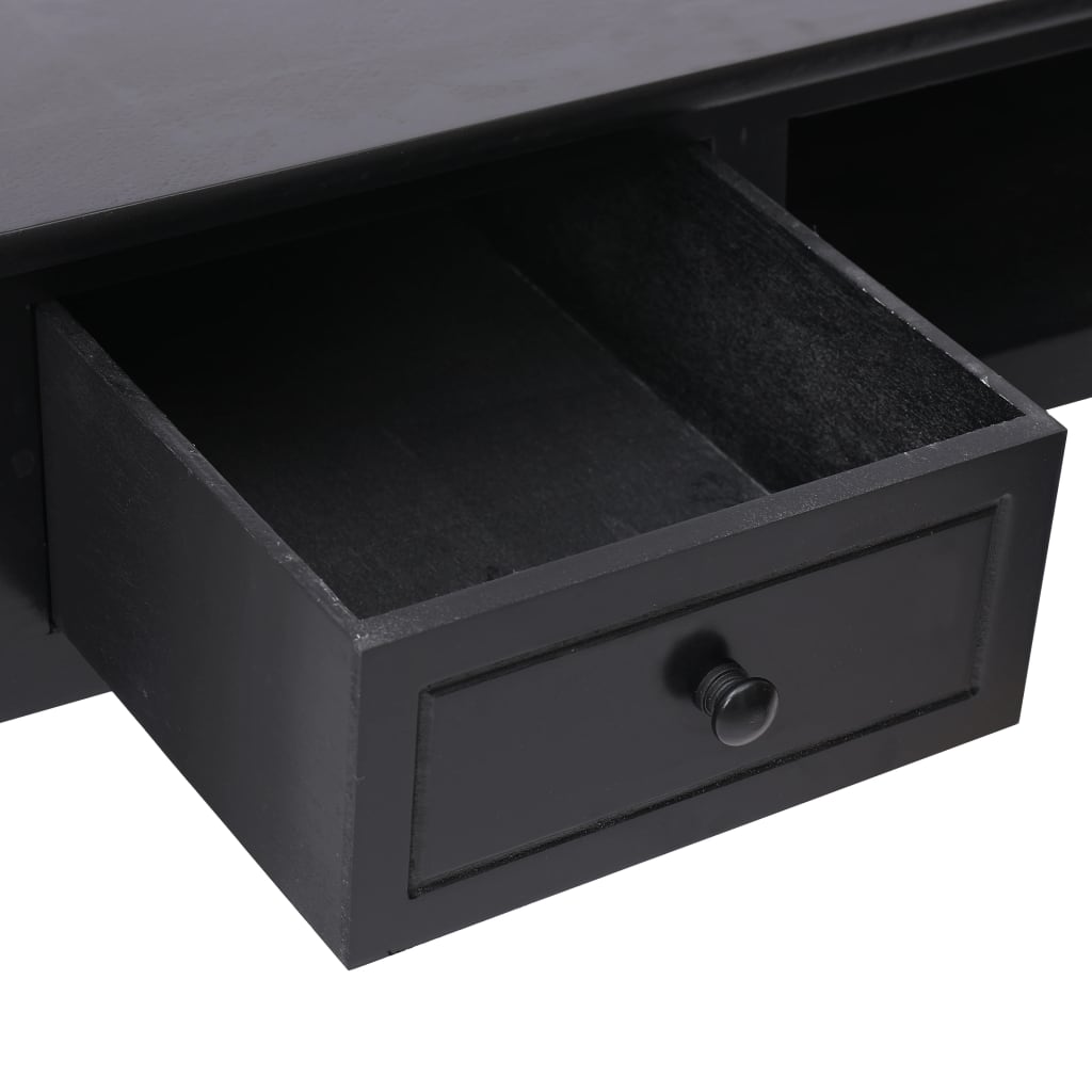 Schrijftafel 110x45x76 cm hout zwart – afbeelding 6