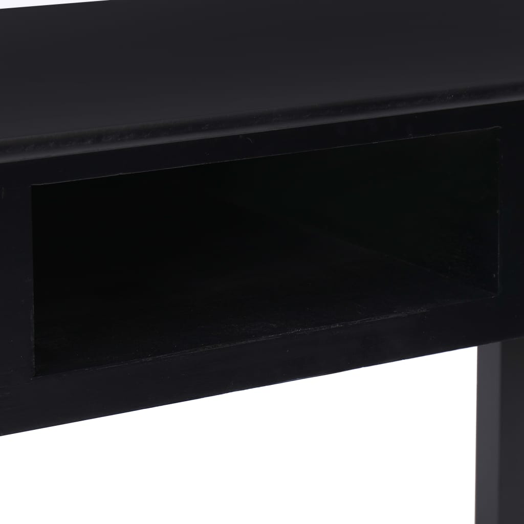 Schrijftafel 110x45x76 cm hout zwart – afbeelding 8