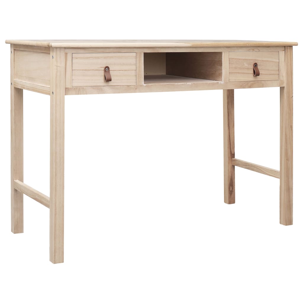 Schrijftafel 110x45x76 cm hout naturel – afbeelding 1