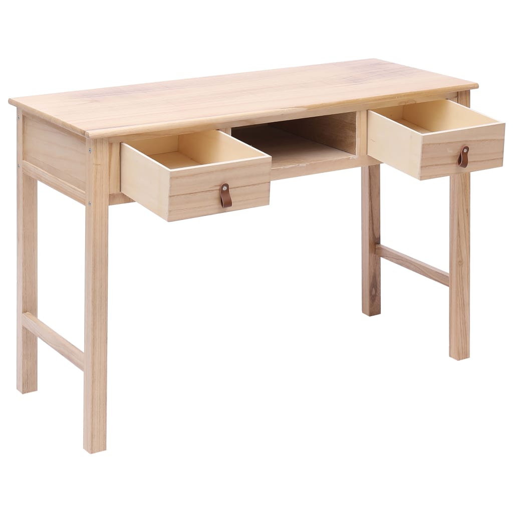 Schrijftafel 110x45x76 cm hout naturel – afbeelding 2