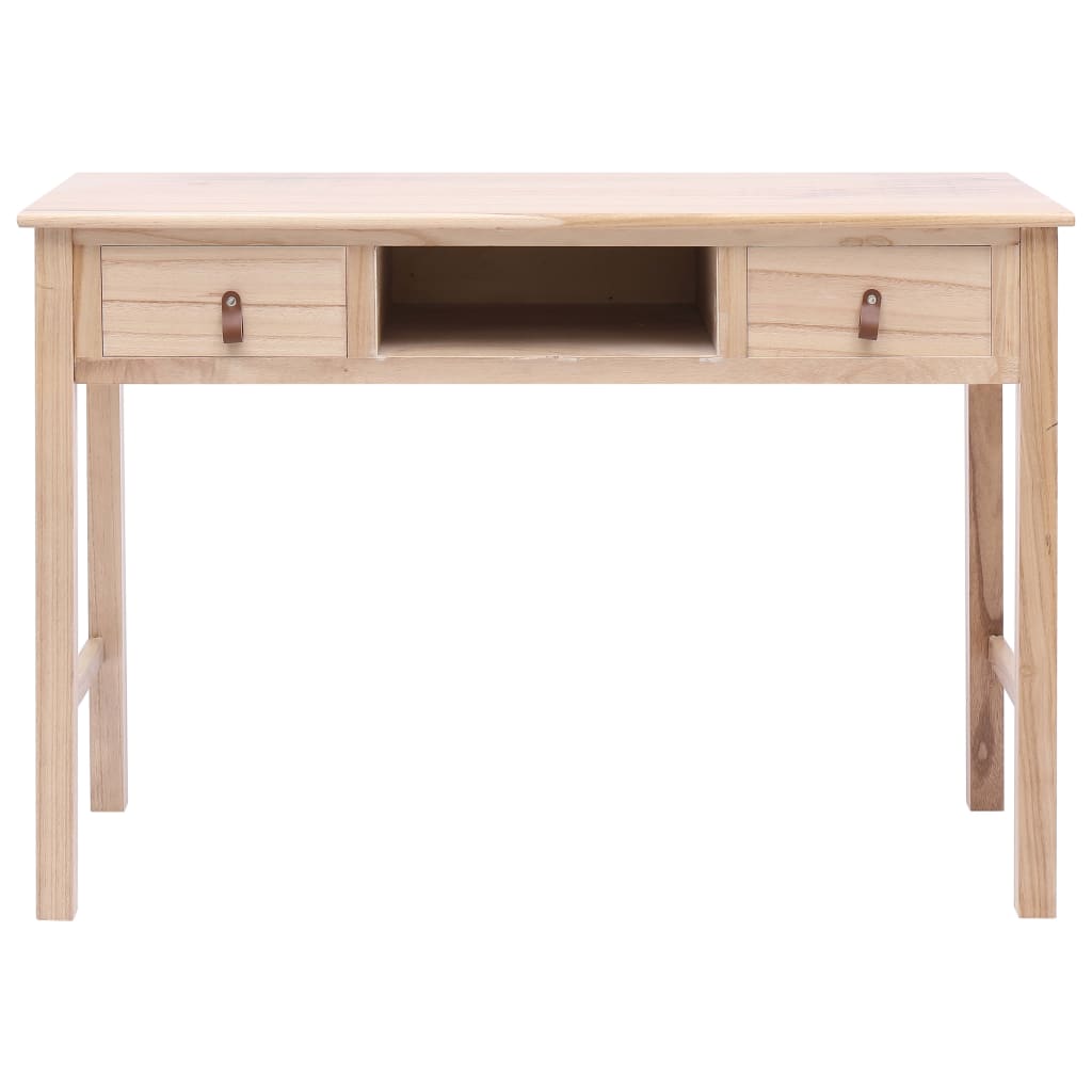 Schrijftafel 110x45x76 cm hout naturel – afbeelding 3