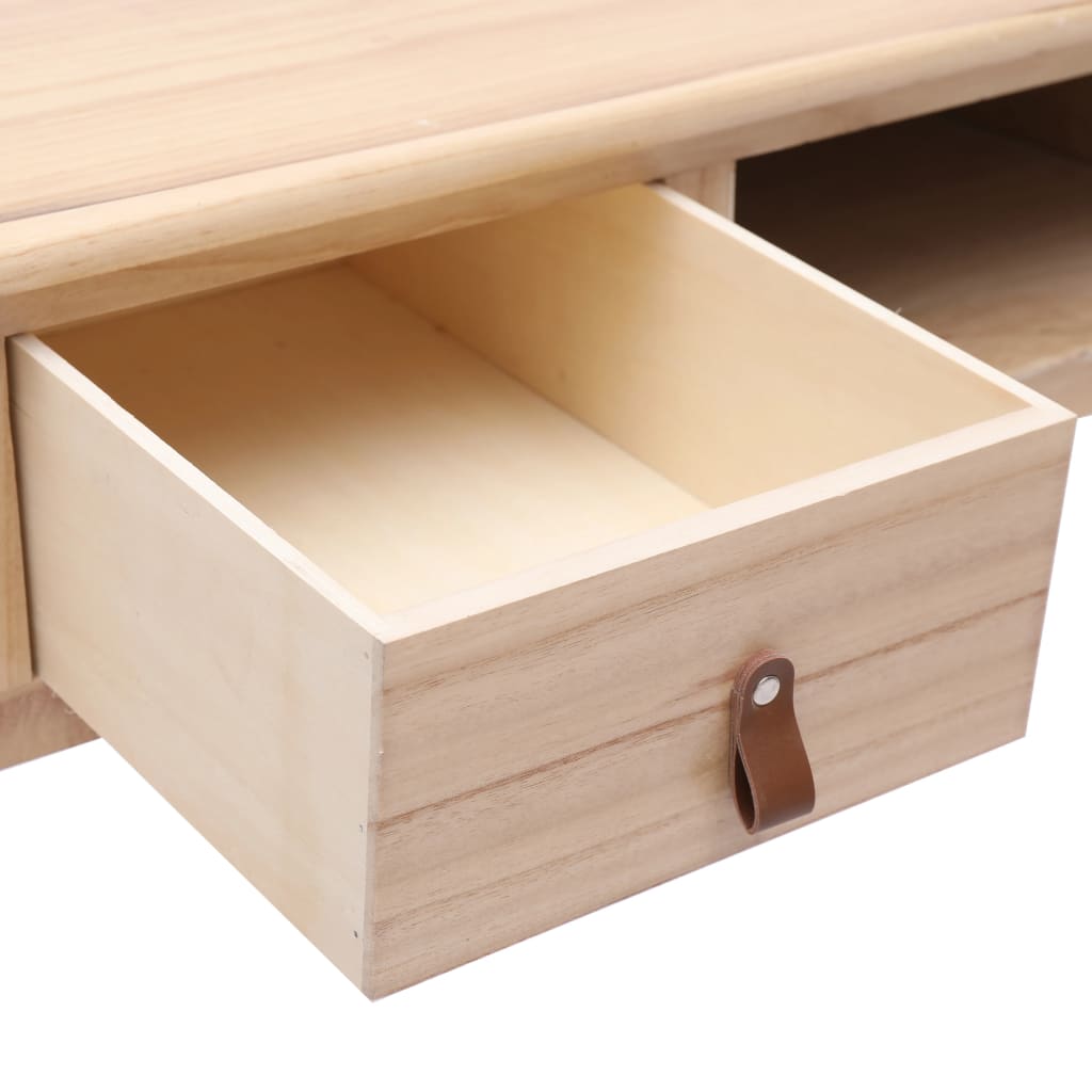 Schrijftafel 110x45x76 cm hout naturel – afbeelding 5
