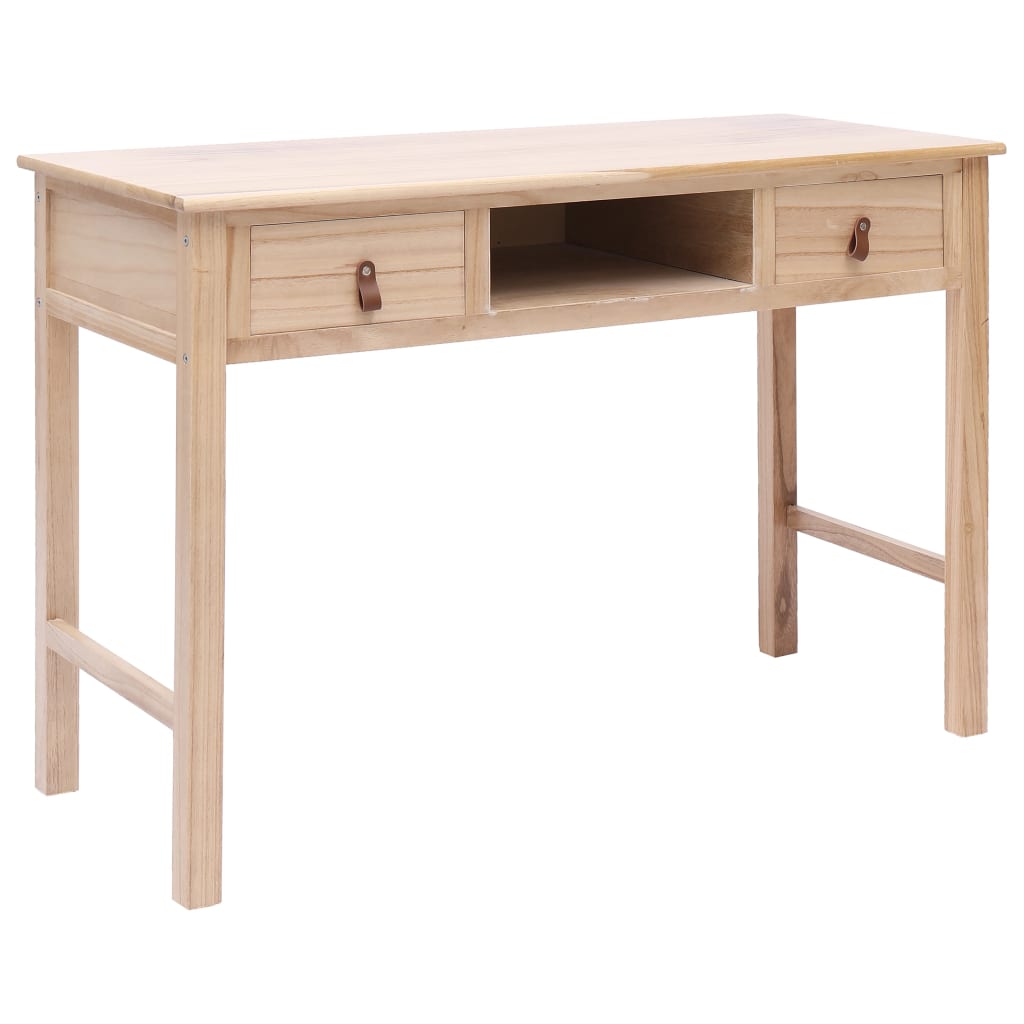 Schrijftafel 110x45x76 cm hout naturel – afbeelding 8