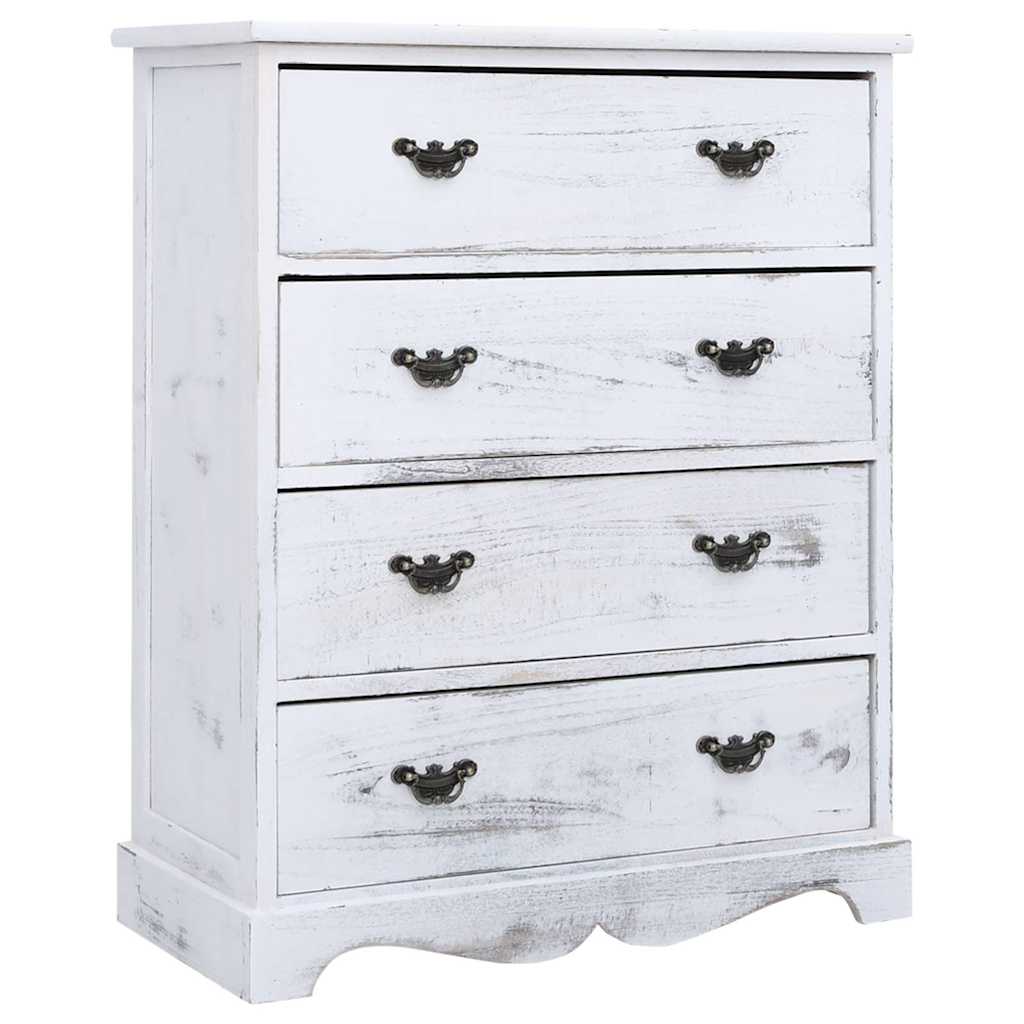 Ladekast 60x30x75 cm hout wit – afbeelding 1