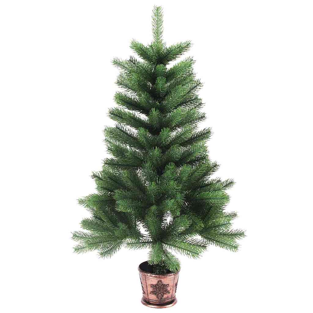 Kunstkerstboom met levensechte naalden 90 cm groen