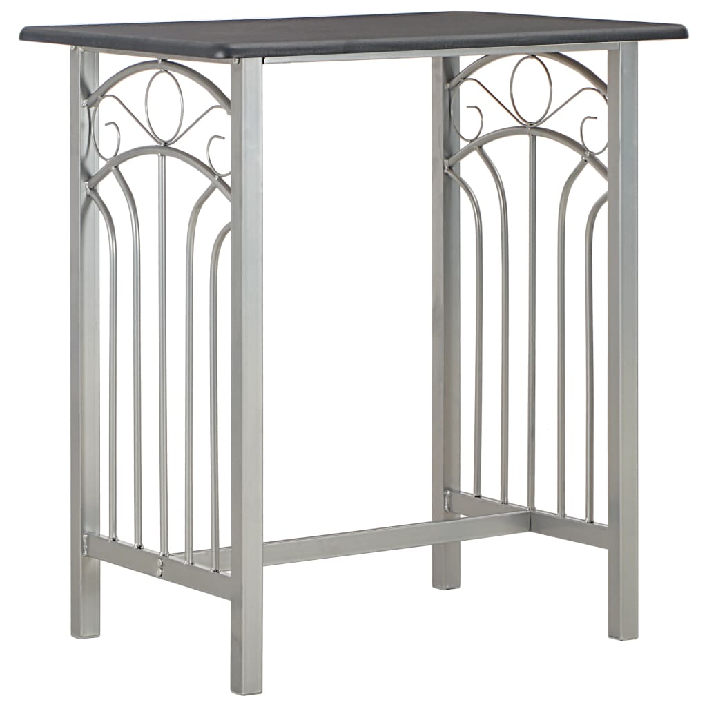3-delige Barset hout en staal zwart – afbeelding 2