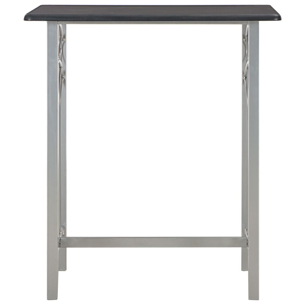 3-delige Barset hout en staal zwart – afbeelding 3