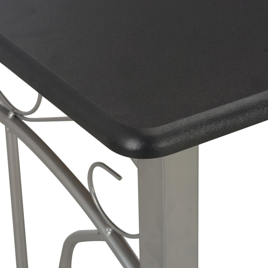 3-delige Barset hout en staal zwart – afbeelding 5