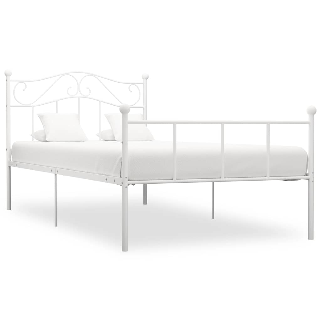 Bedframe metaal wit 90x200 cm – afbeelding 1
