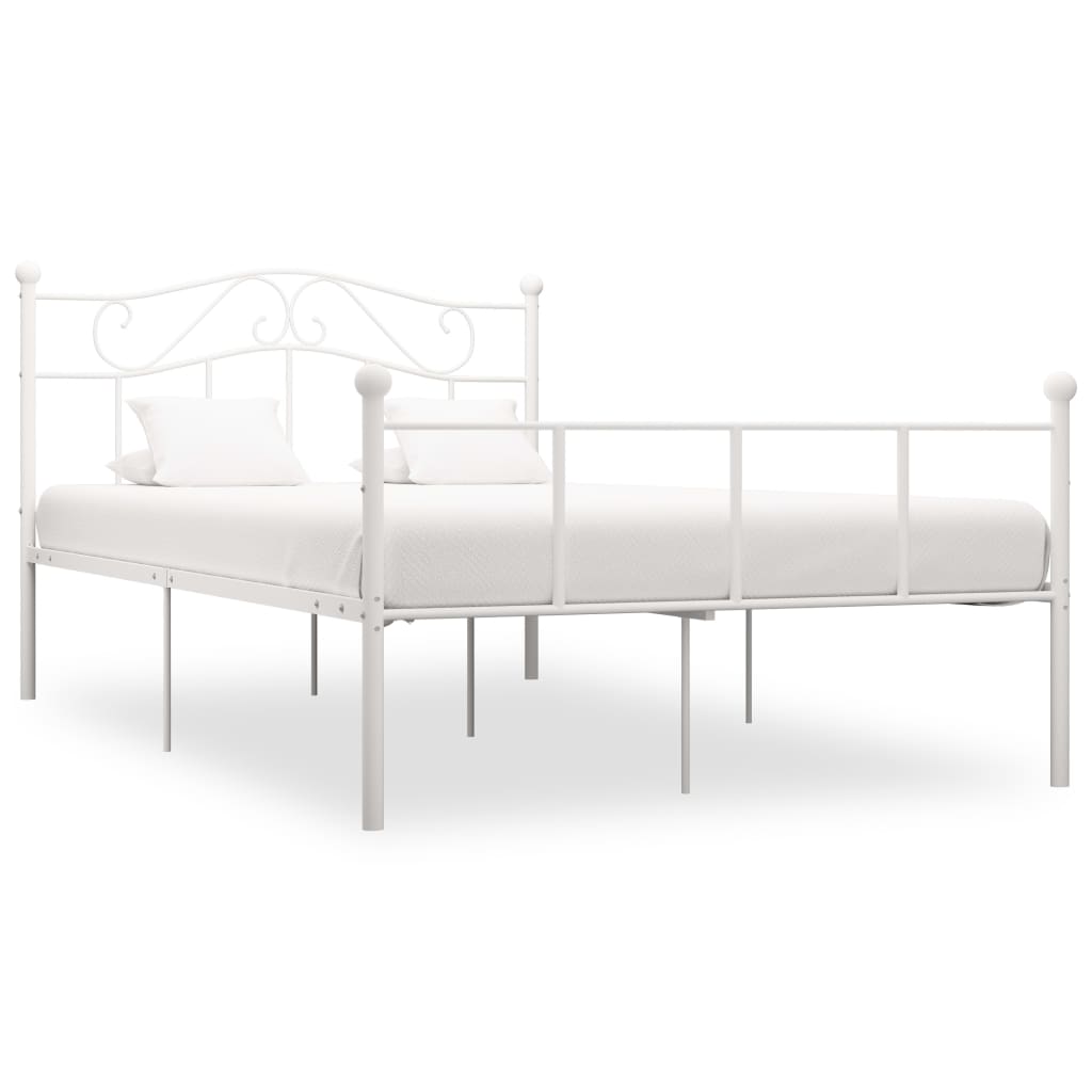 Bedframe metaal wit 120x200 cm – afbeelding 1