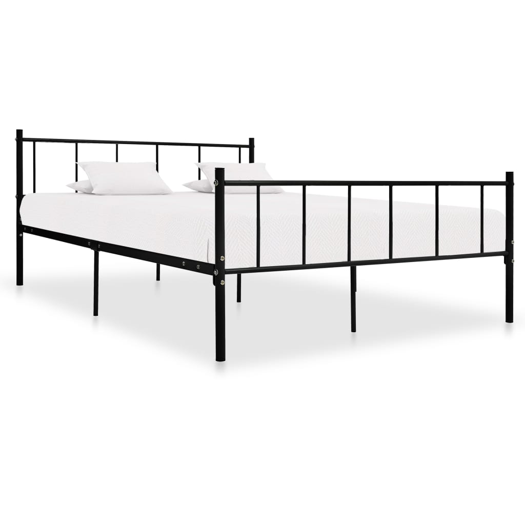 Bedframe metaal zwart 180x200 cm – afbeelding 1