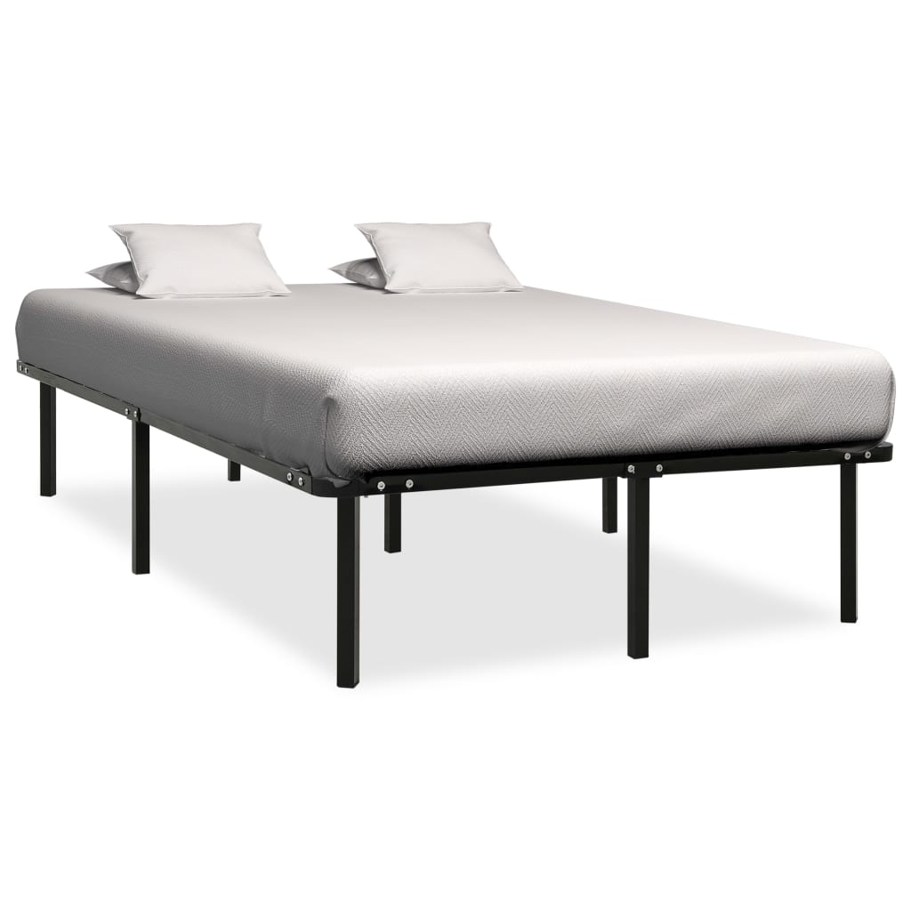 Bedframe metaal zwart 140x200 cm – afbeelding 1