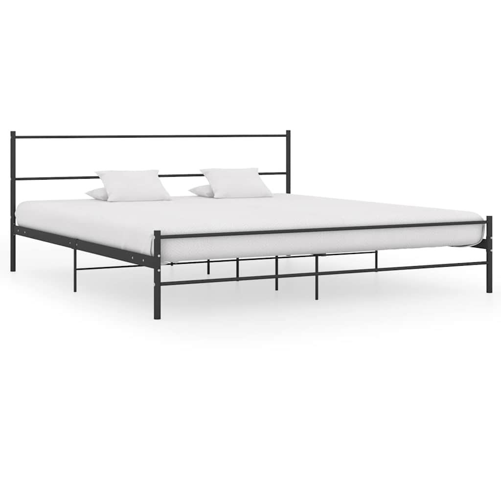 Bedframe metaal zwart 180x200 cm – afbeelding 1