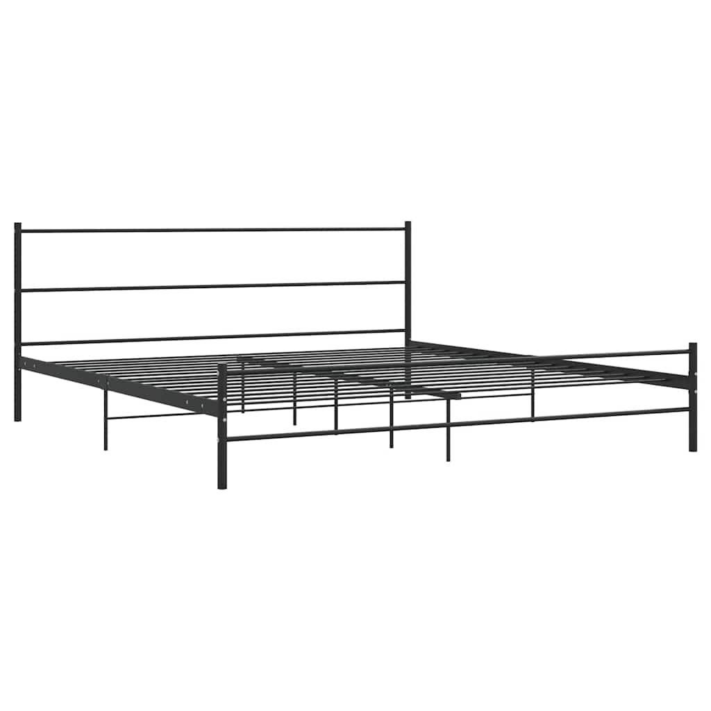 Bedframe metaal zwart 180x200 cm – afbeelding 2