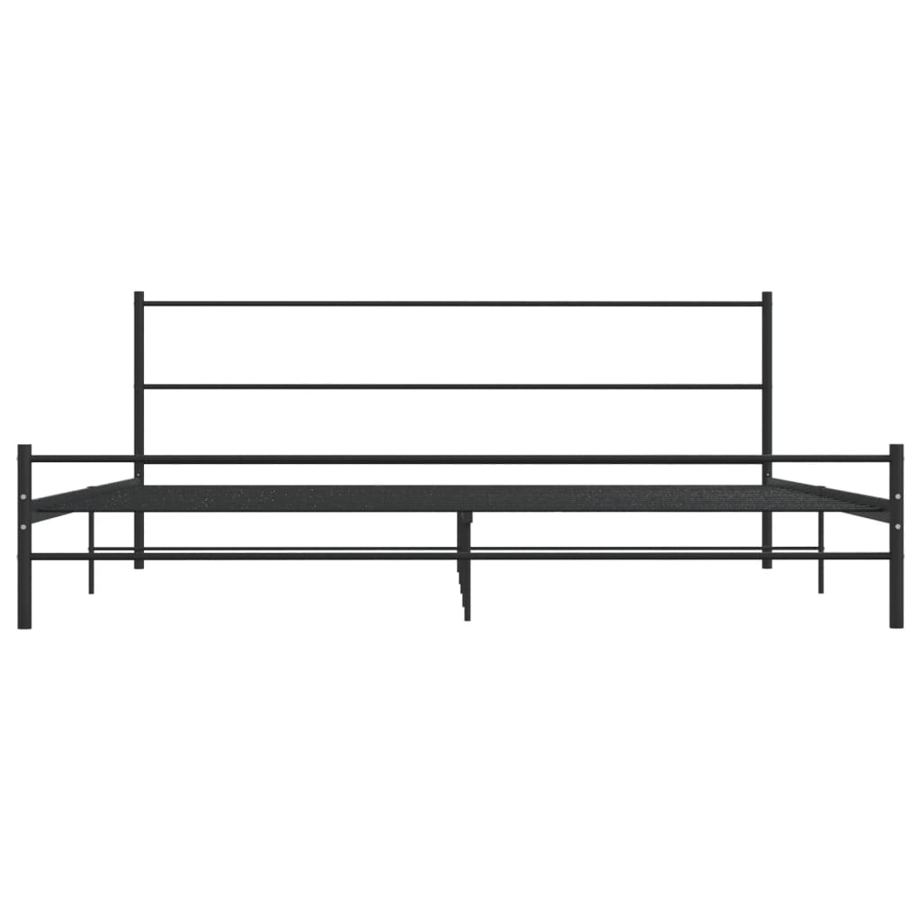 Bedframe metaal zwart 180x200 cm – afbeelding 3