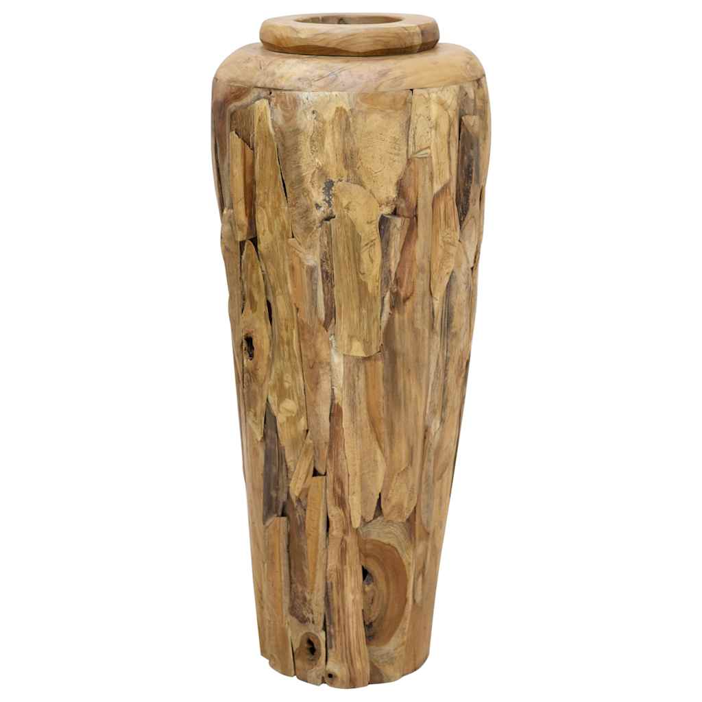Decoratievaas 40x100 cm massief teakhout – afbeelding 1