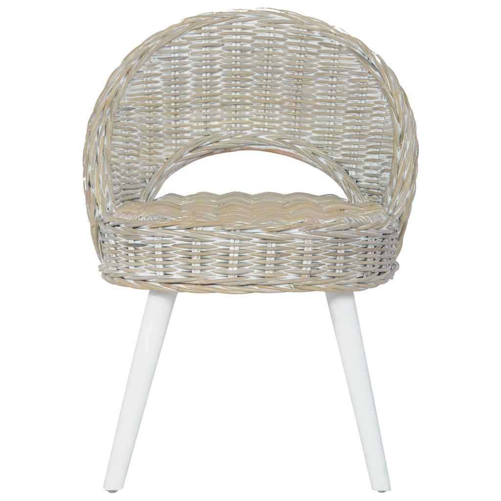 Fauteuil kubu rattan wit – afbeelding 2