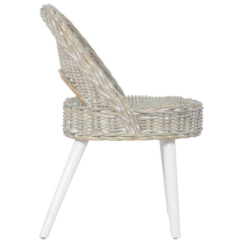 Fauteuil kubu rattan wit – afbeelding 3