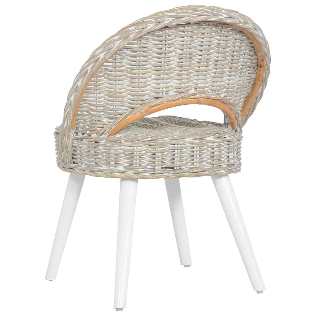 Fauteuil kubu rattan wit – afbeelding 4