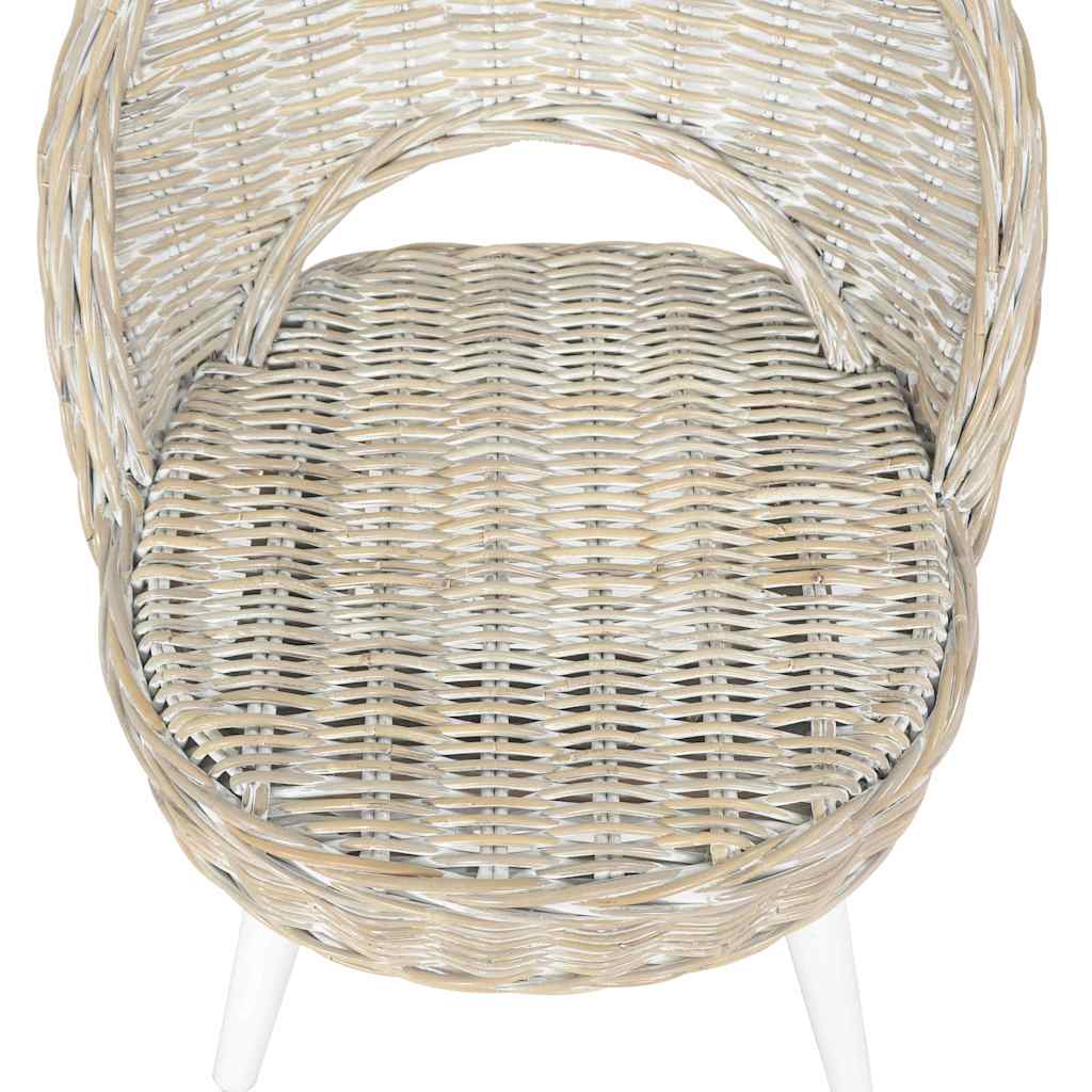 Fauteuil kubu rattan wit – afbeelding 5